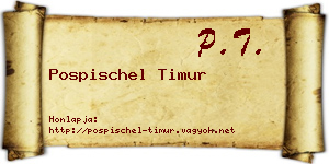 Pospischel Timur névjegykártya